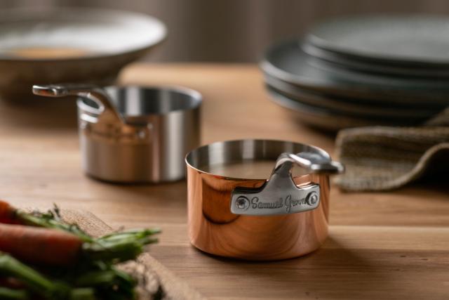 Minikastrullset i 3 delar i koppar 9 cm