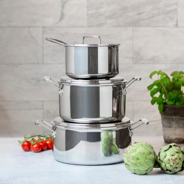 Grytset i 3 delar 1,9 l, 3,7 l & 5 l