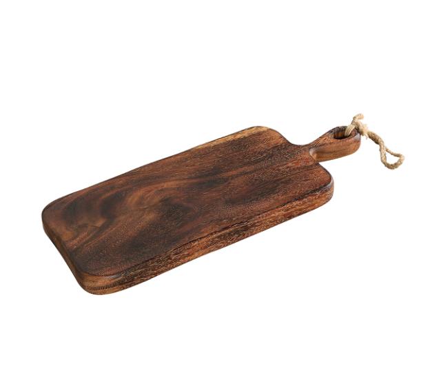 Skärbräda i akacia med handtag 46 x 18 cm