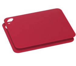 Skärbräda 2-pack plast flexibel, Röd 29 cm